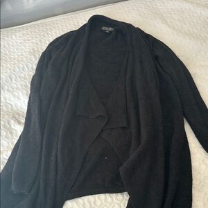 Barefoot dreams Black Cardigan Sweater with Draped Collar